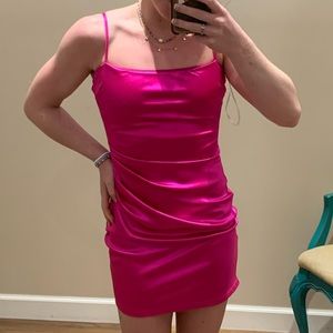 pink mini dress
